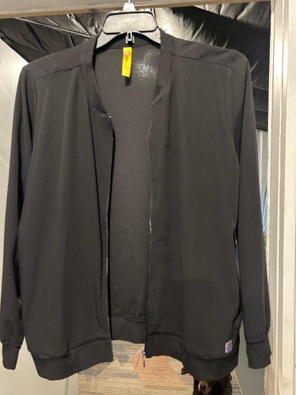 Aero scrub Black Lightweight Zip-Front Jacket